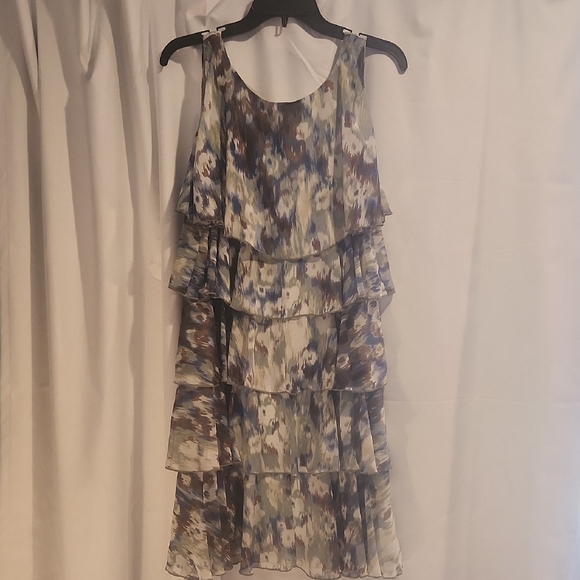 Connected Apparel Multicolor Ruffle Mini Dress - Picture 2 of 4